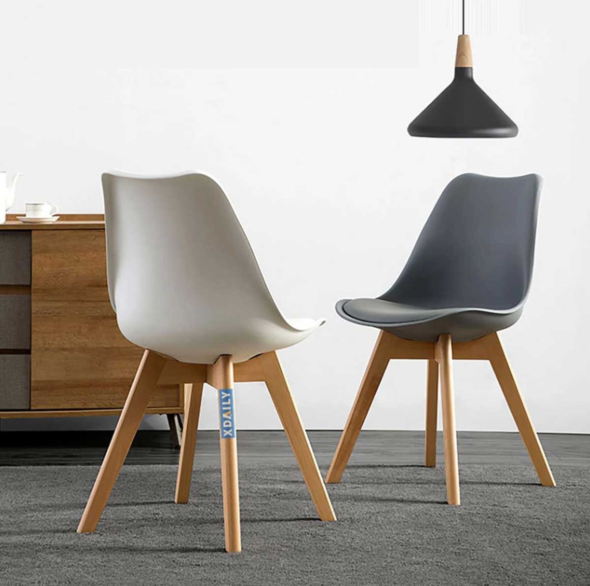 Ghế ăn, ghế cafe Eames chair: gỗ du Nhật Bản hình ảnh 5